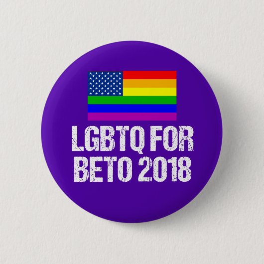 Badge Rond 5 Cm LGBTQ pour Beto O'Rourke (Devant)