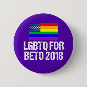 Badge Rond 5 Cm LGBTQ pour Beto O'Rourke