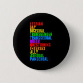 Badge Rond 5 Cm LGBTQQIAAP Fierté Diversité Arc-en-ciel Acrostique (Devant)