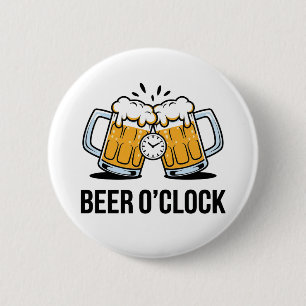 Badge Rond 5 Cm L'heure de la bière - Célébrons avec une froide