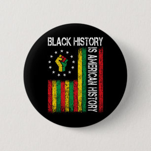 Badge Rond 5 Cm L'histoire noire est l'histoire américaine afro-af