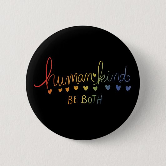 Badge Rond 5 Cm L'humanité soit à la fois humaine (Devant)