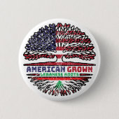 Badge Rond 5 Cm Liban Liban États-Unis États-Unis (Devant)