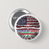 Badge Rond 5 Cm Liban Liban États-Unis États-Unis (Devant & derrière)