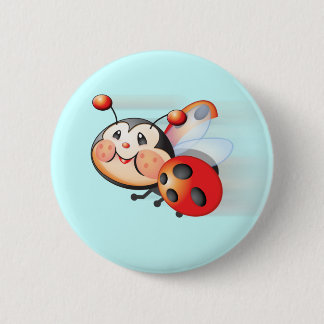 Badge Rond 5 Cm Libby le bouton de coccinelle