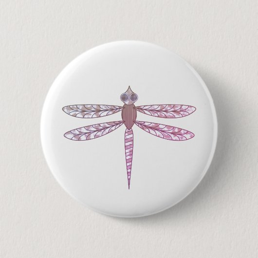 Badge Rond 5 Cm libellule (Devant)