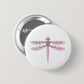 Badge Rond 5 Cm libellule (Devant & derrière)