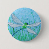 Badge Rond 5 Cm libellule (Devant)