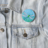 Badge Rond 5 Cm libellule (En situation)