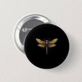 Badge Rond 5 Cm Libellule Animal Art Graphique Libellule (2) (Devant & derrière)