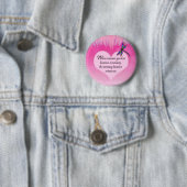 Badge Rond 5 Cm Libellule prisée de souvenirs (En situation)