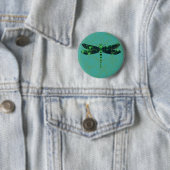 Badge Rond 5 Cm Libellule verte (En situation)