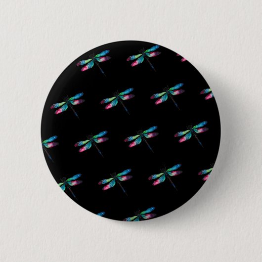 Badge Rond 5 Cm Libellules de minuit (Devant)