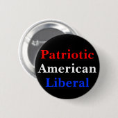 Badge Rond 5 Cm Libéral patriotique américain (Devant & derrière)