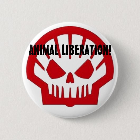 Badge Rond 5 Cm Libération animale ! (Devant)