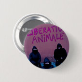 Badge Rond 5 Cm Libération Animale (Devant & derrière)