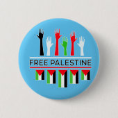 Badge Rond 5 Cm Libérer la Palestine Gaza (Devant)