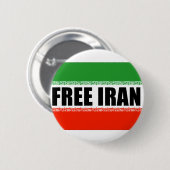 BADGE ROND 5 CM LIBÉRER L'IRAN (Devant & derrière)