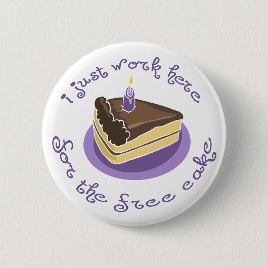 Badge Rond 5 Cm Libérez le bouton de gâteau (Devant)