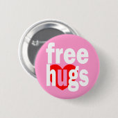 Badge Rond 5 Cm libérez le coeur d'étreintes (Devant & derrière)