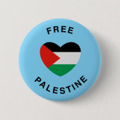 Badge Rond 5 Cm Libérez le drapeau palestinien (Devant)