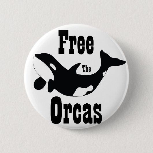 Badge Rond 5 Cm Libérez les orques (Devant)