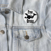 Badge Rond 5 Cm Libérez les orques (En situation)