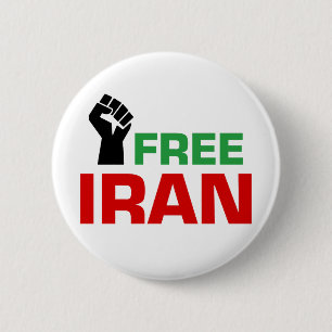 Badge Rond 5 Cm Libérez l'Iran Anti-guerre en Iran