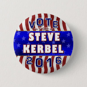 Badge Rond 5 Cm Libertaire 2016 de président élection de Steve