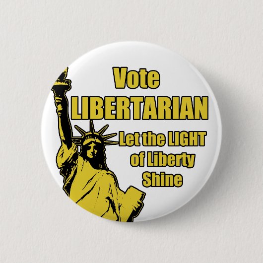 Badge Rond 5 Cm Libertaire de vote (Devant)