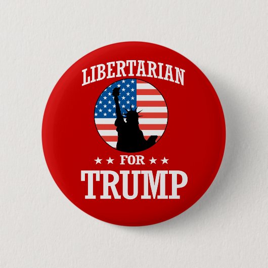 BADGE ROND 5 CM LIBERTARIEN POUR TRUMP (Devant)