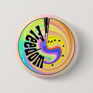 Badge Rond 5 Cm Liberté