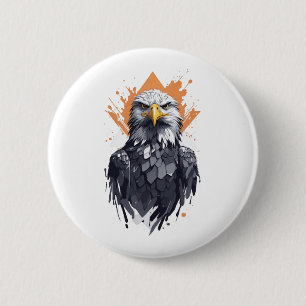 Badge Rond 5 Cm liberté d'aigle