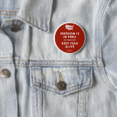 Badge Rond 5 Cm Liberté dans le péril ! (En situation)