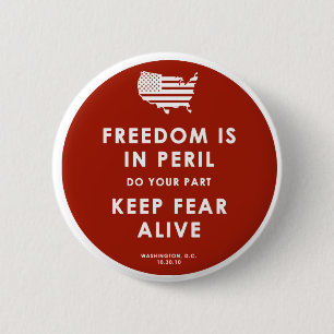 Badge Rond 5 Cm Liberté dans le péril !