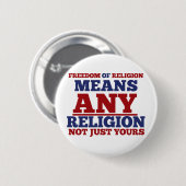 Badge Rond 5 Cm Liberté de religion (Devant & derrière)