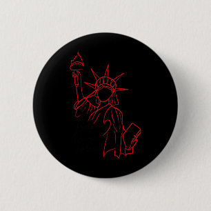 Badge Rond 5 Cm Liberté Démocratie Tolérance, Anti Trump