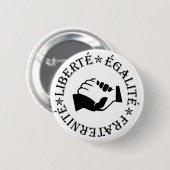 Badge Rond 5 Cm Liberté, égalité, fraternité (Devant & derrière)