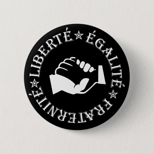 Badge Rond 5 Cm Liberté, égalité, fraternité (Devant)