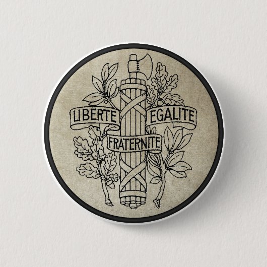 Badge Rond 5 Cm Liberte, Egalite, Fraternite (Devant)