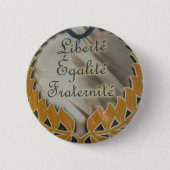 Badge Rond 5 Cm Liberté, Égalité, Fraternité : Futur prospère (Devant)