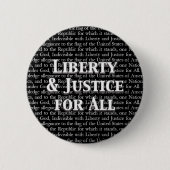 Badge Rond 5 Cm Liberté et justice pour chacun des serment de (Devant)