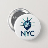 Badge Rond 5 Cm Liberté NYC (Devant & derrière)