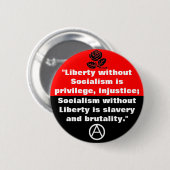 Badge Rond 5 Cm liberté sans bouton de socialisme (Devant & derrière)