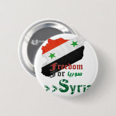 Badge Rond 5 Cm Liberté syrienne (Devant & derrière)