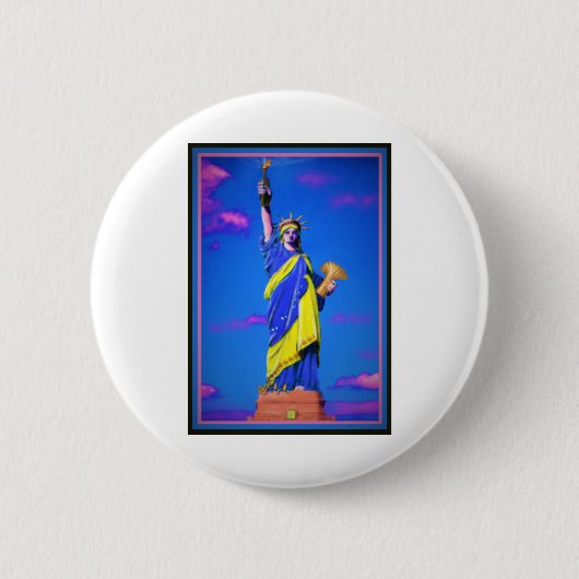 Badge Rond 5 Cm Liberté ukrainienne (Devant)