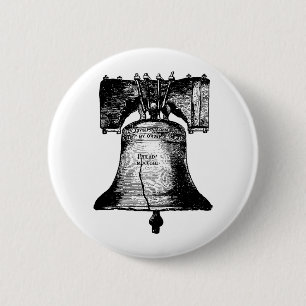 Badge Rond 5 Cm Liberty Bell