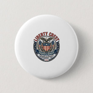 Badge Rond 5 Cm Liberty Crest Patriotique Patriotique Héraldique B