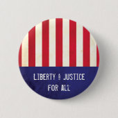 Badge Rond 5 Cm Liberty Justice American Flag Politique (Devant)