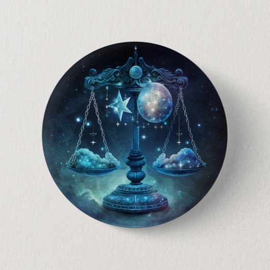 Badge Rond 5 Cm Libra Zodiac Pin (Devant)